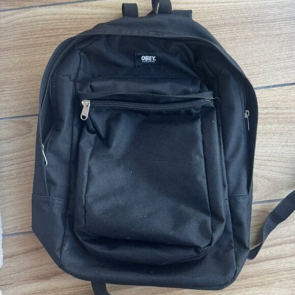 Black Obey backpack - Picture 1 of 2